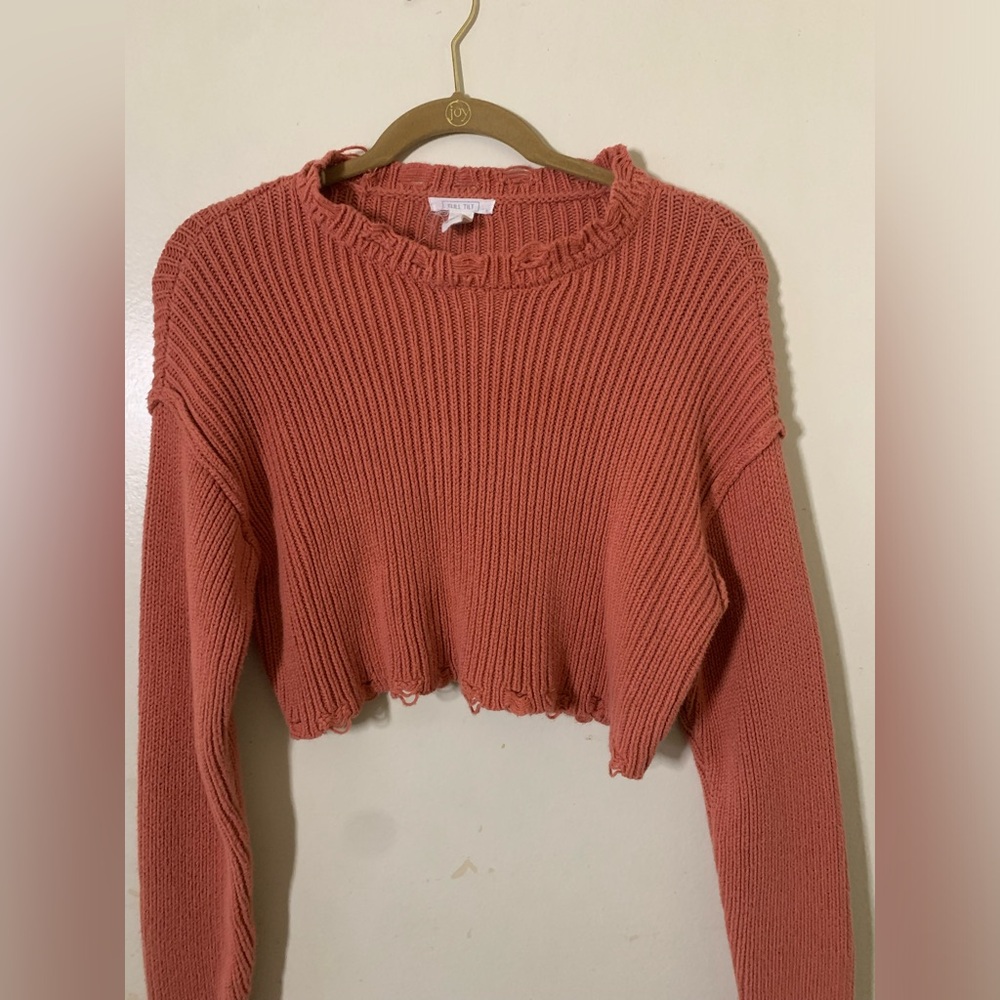 FULL TILT SALMON KNIT SWEATER S
